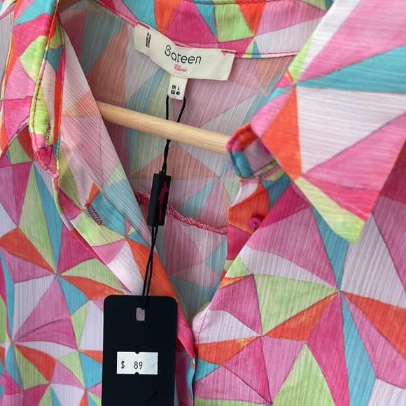 Geometric Multicolor Blouse - Picture 4 of 7